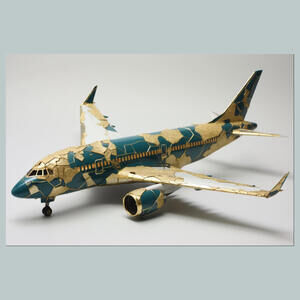 #0190-SM Airplane Gold Green 4x6 Glossy Photo - Fast-Secure Shipping